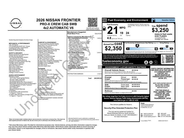 2026 Nissan Frontier PRO-X