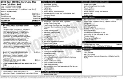 2019 RAM 1500 Big Horn/Lone Star