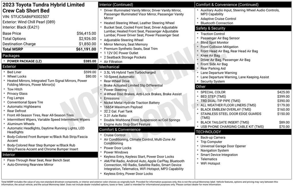2023 Toyota Tundra Hybrid Limited
