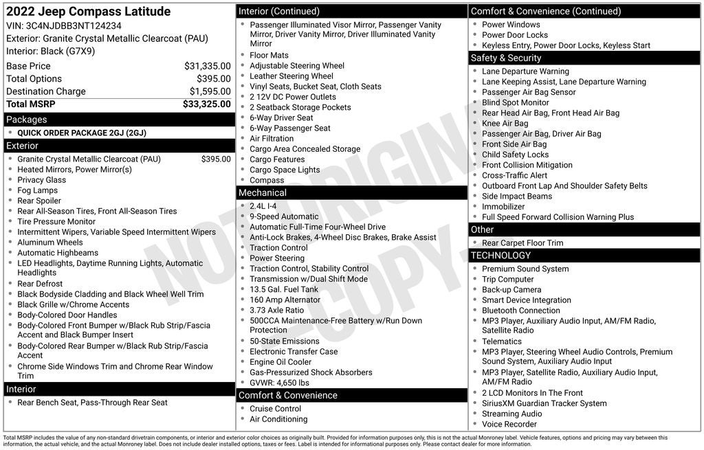 2022 Jeep Compass Latitude 4x4