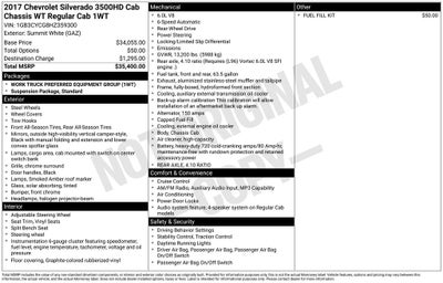 2017 Chevrolet Silverado 3500HD Work Truck