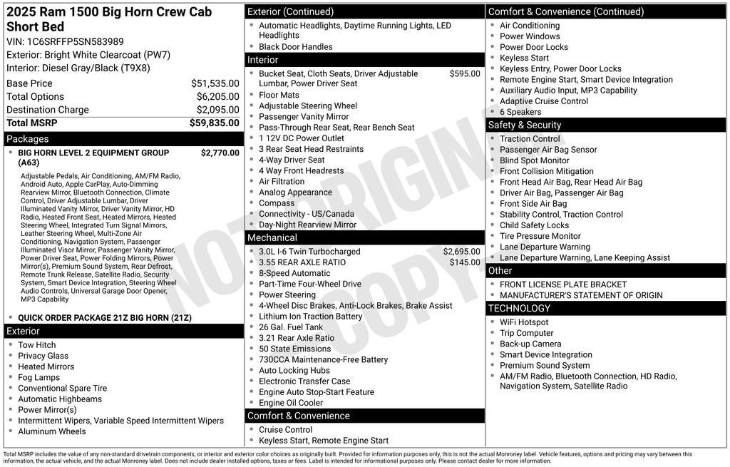 2025 RAM Ram 1500 Pickup Big Horn/Lone Star - Photo 33
