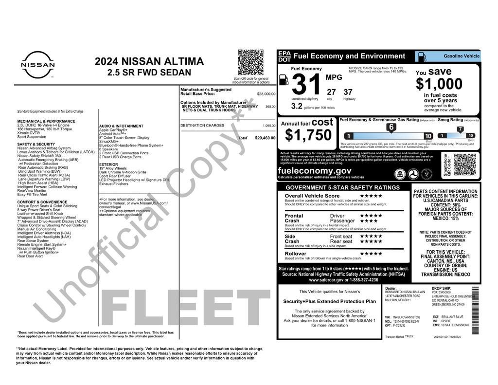 2024 Nissan Altima SR - Photo 30