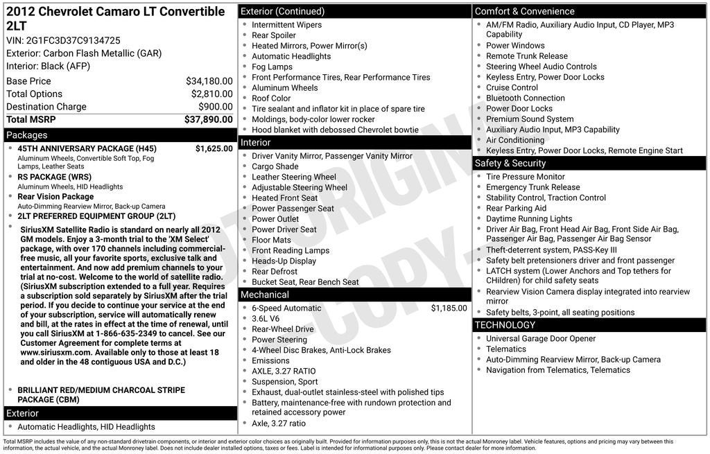 2012 Chevrolet Camaro 2LT - Photo 28