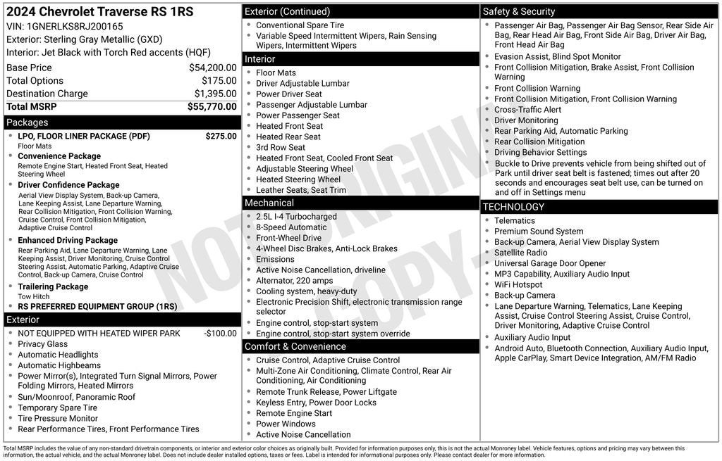 2024 Chevrolet Traverse RS