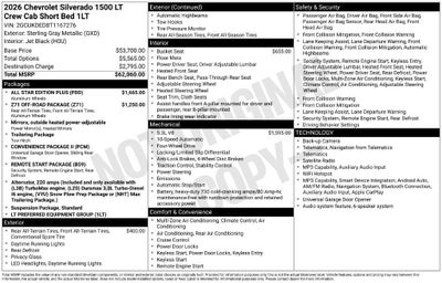 2026 Chevrolet Silverado 1500 LT