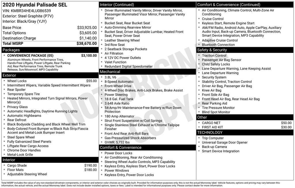 2020 Hyundai Palisade Base