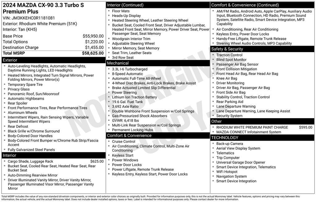 2024 Mazda Mazda CX-90 3.3 Turbo S Premium Plus
