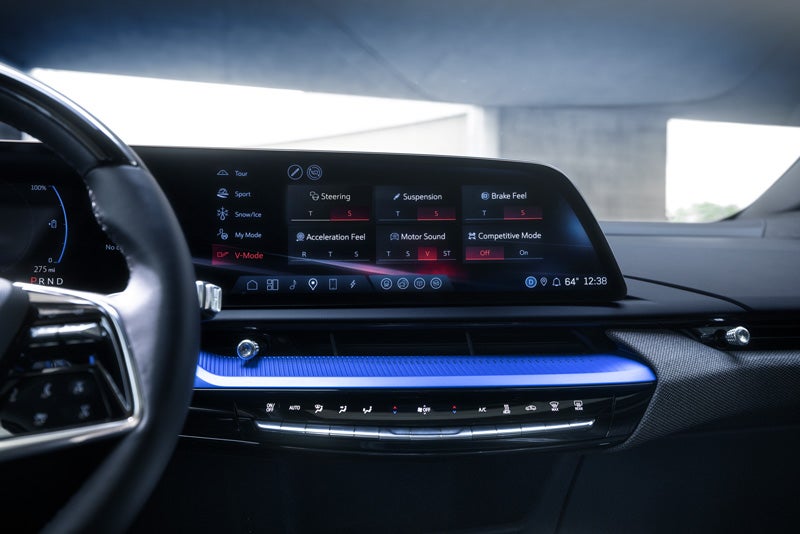 The 2026 OPTIQ-V Display Screen Displaying the V-Mode Settings | Dan Vaden Chevrolet Savannah in Savannah GA